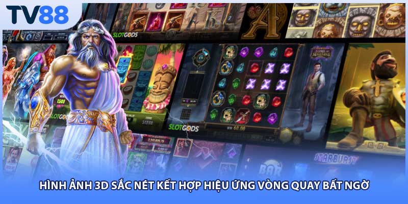 Hình ảnh 3D sắc nét kết hợp hiệu ứng vòng quay bất ngờ